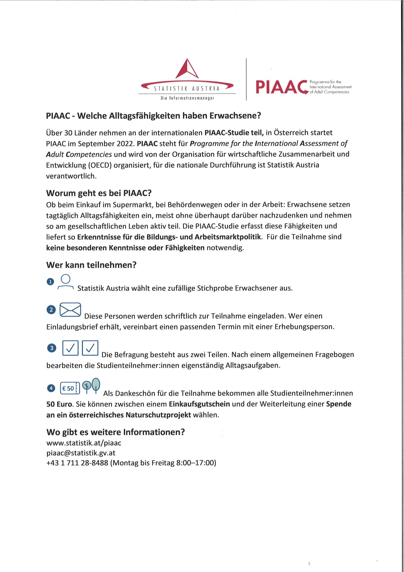 Mehr über den Artikel erfahren PIAAC-Studie der Statistik Austria