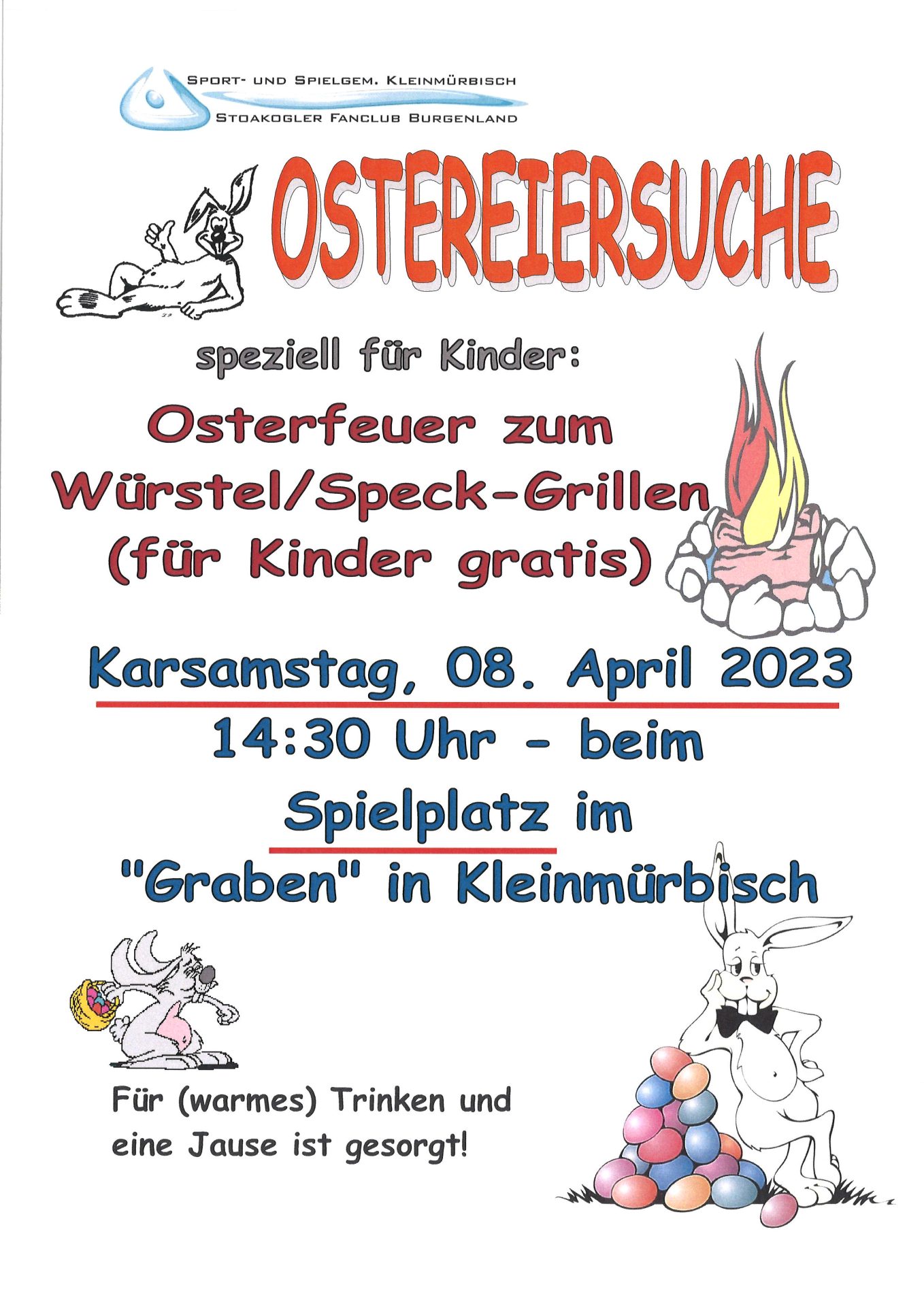 Mehr über den Artikel erfahren Ostereiersuche und Osterfeuer am Karsamstag