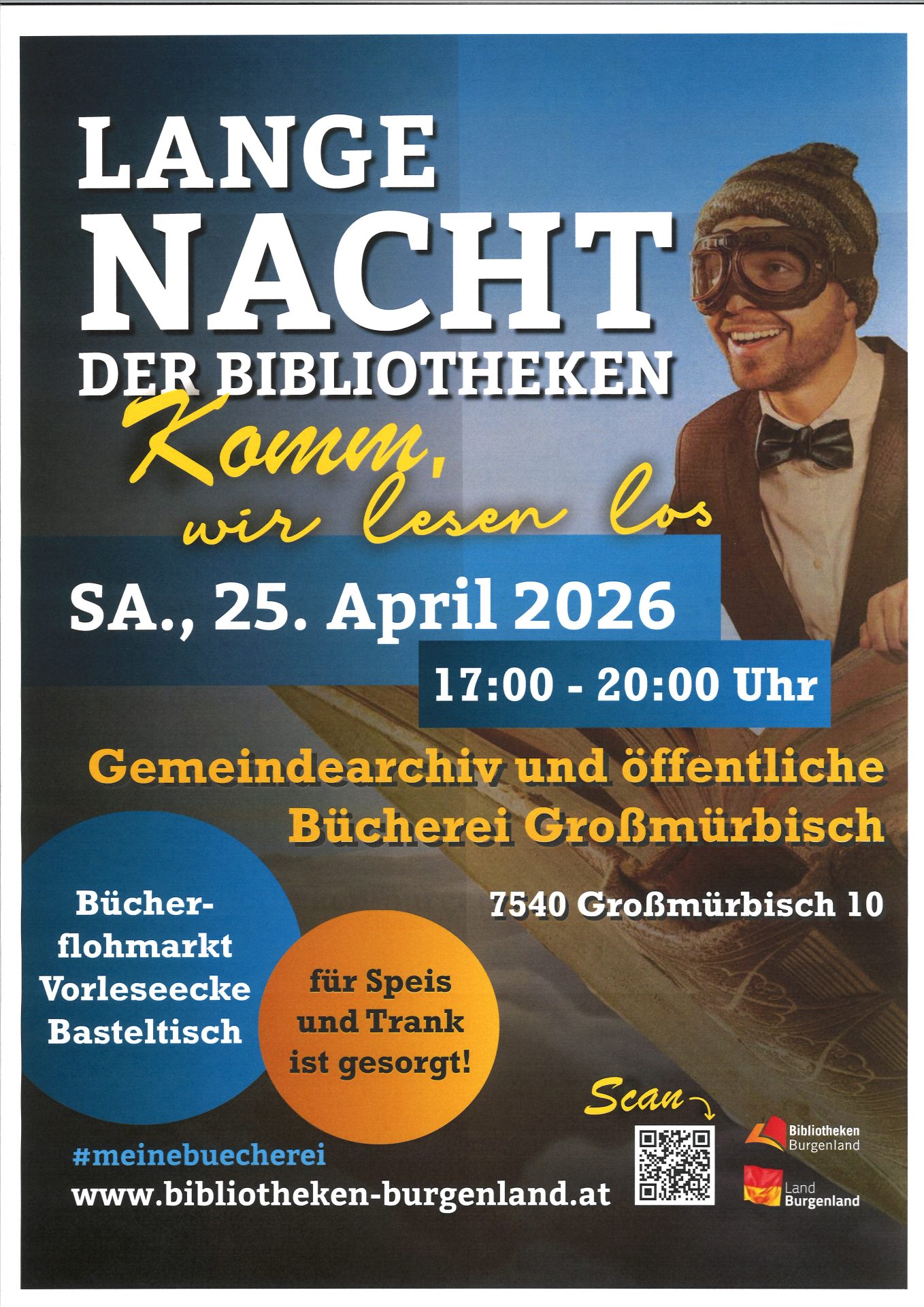 Mehr über den Artikel erfahren EINLADUNG zur langen Nacht der Bibliotheken am Samstag, den 25. April 2026
