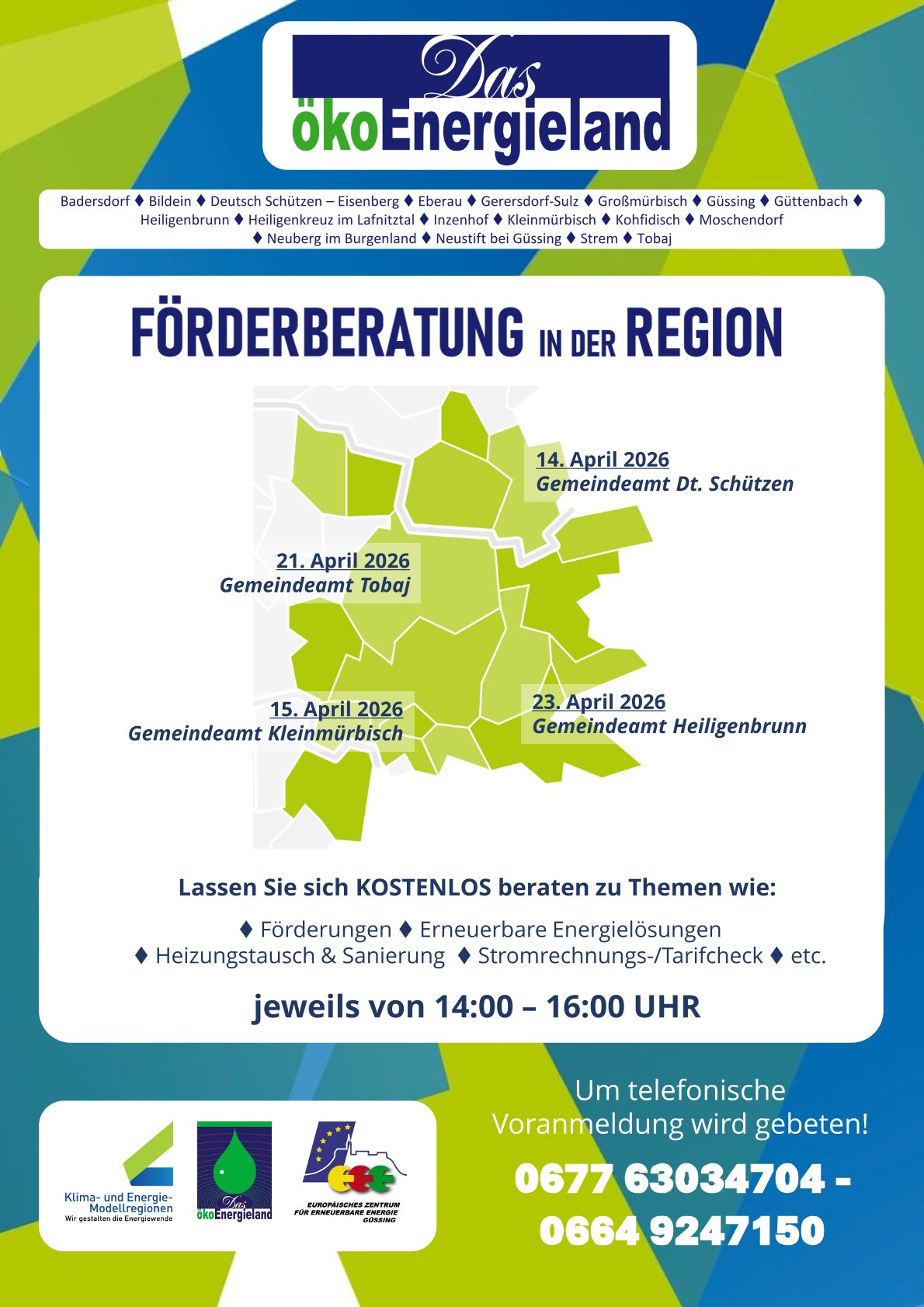 Mehr über den Artikel erfahren Förderberatung am 15. April 2026 in Kleinmürbisch