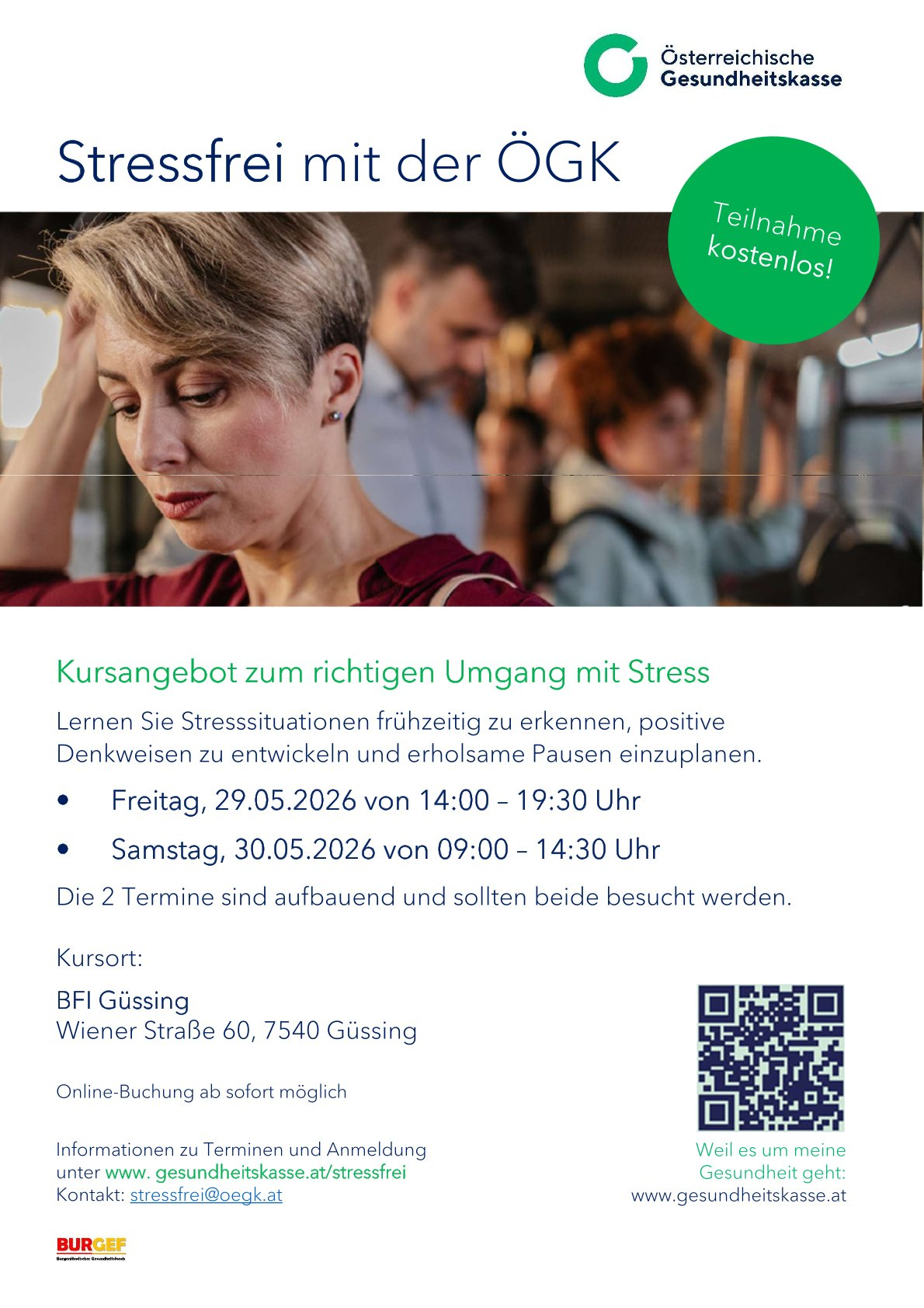 Mehr über den Artikel erfahren Stressfrei – Kurs der ÖGK